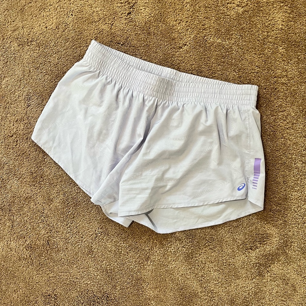 ASICS lavender running shorts